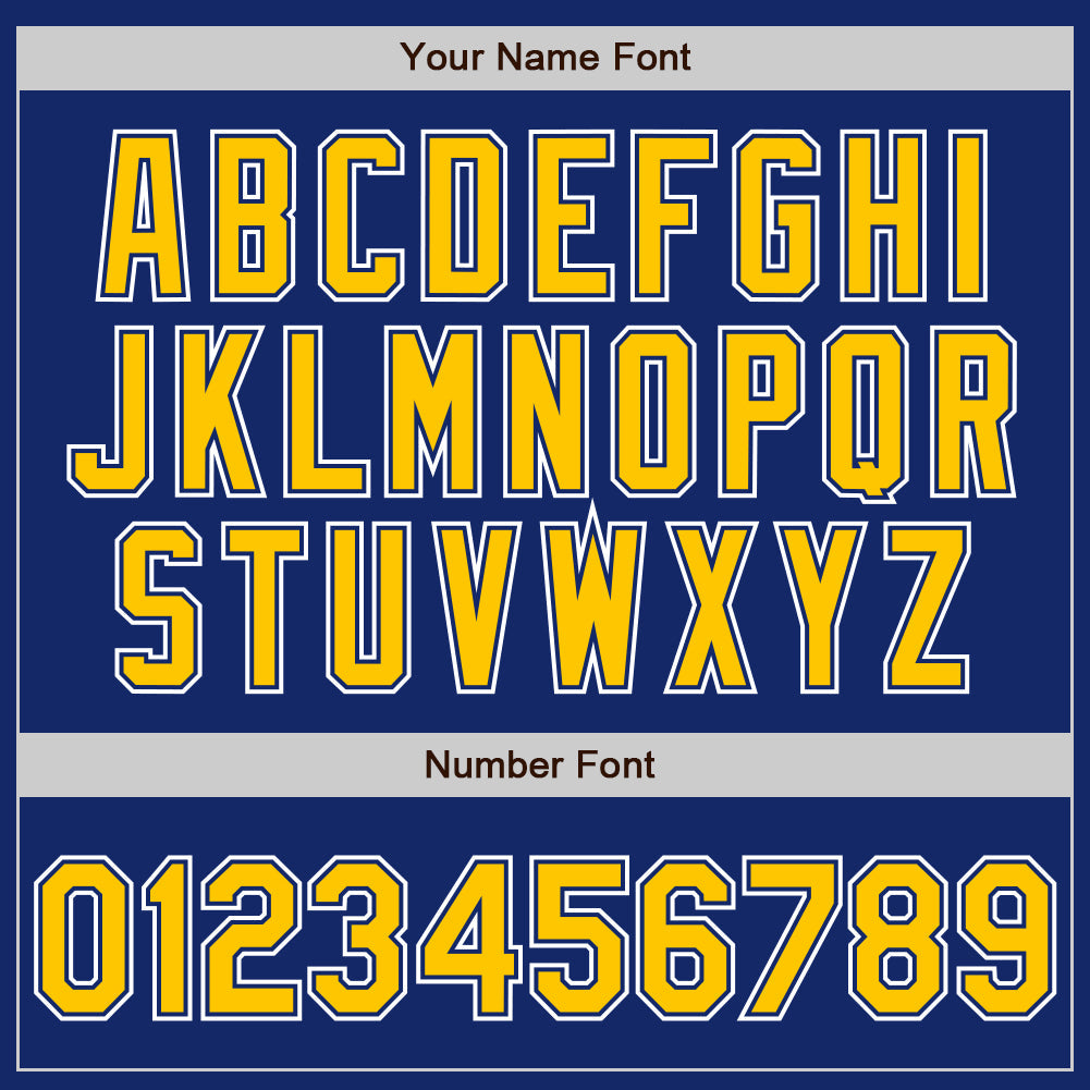 Custom Royal Yellow-White Authentic Gradient Fashion Baseball Jersey baseball jersey product view 3