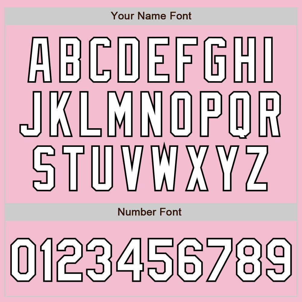 Custom Light Pink White-Black Authentic Fade Fashion Baseball Jersey baseball jersey product view 3