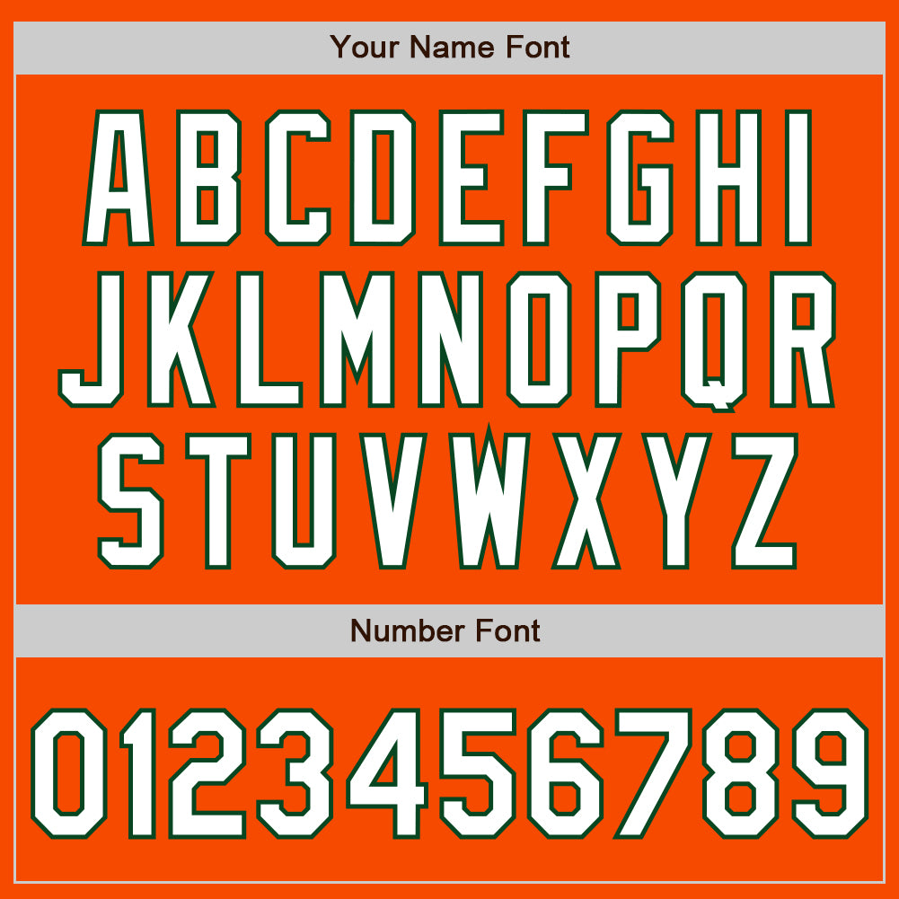 Custom Orange White-Green Authentic Fade Fashion Baseball Jersey baseball jersey product view 3