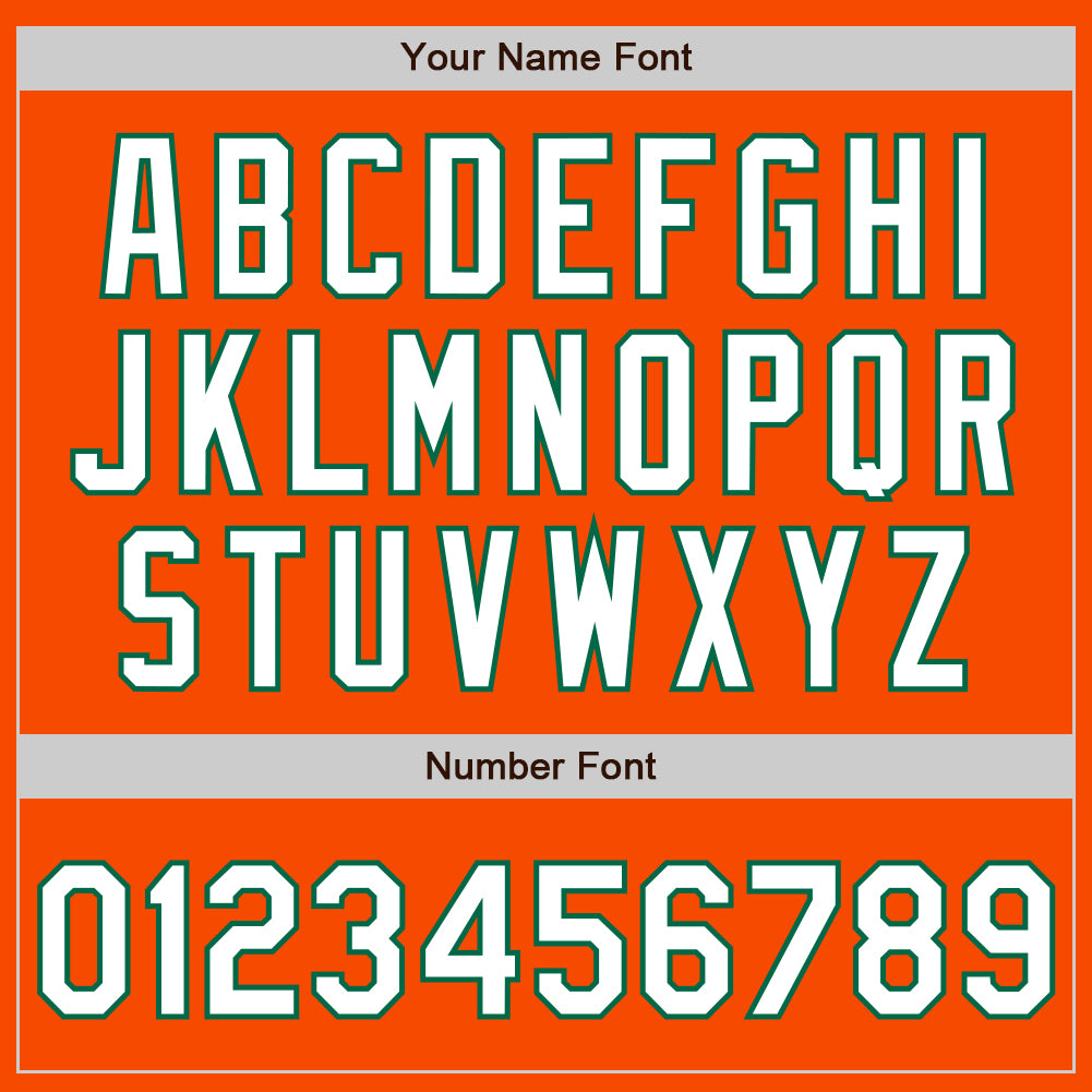 Custom Orange White-Kelly Green Authentic Fade Fashion Baseball Jersey baseball jersey product view 3