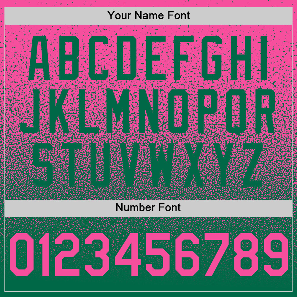 Custom Pink Kelly Green Authentic Fade Fashion Baseball Jersey baseball jersey product view 5