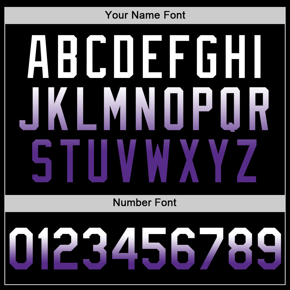 Custom Black White-Purple Authentic Fade Fashion Baseball Jersey baseball jersey product view 5