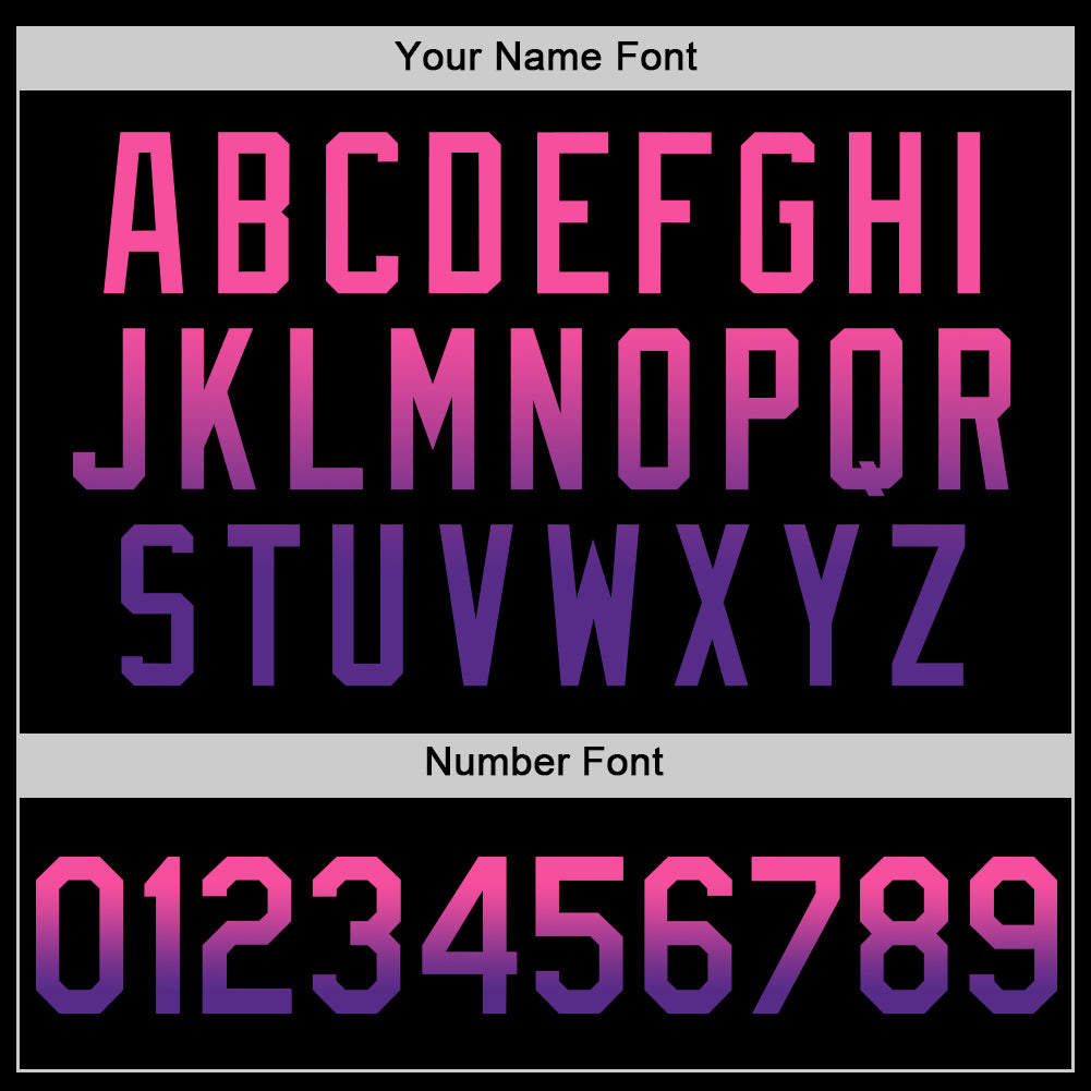 Custom Black Pink-Purple Authentic Fade Fashion Baseball Jersey baseball jersey product view 5