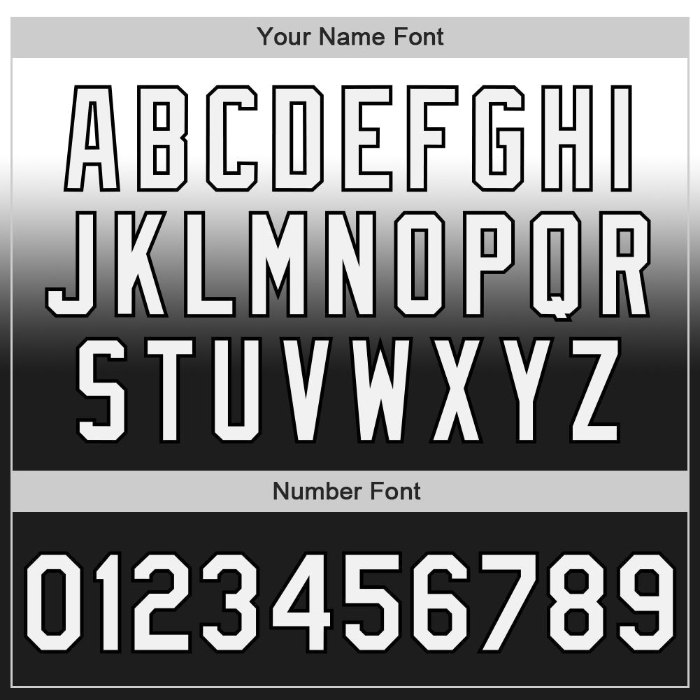 Custom White Black Authentic Fade Fashion Baseball Jersey baseball jersey product view 5