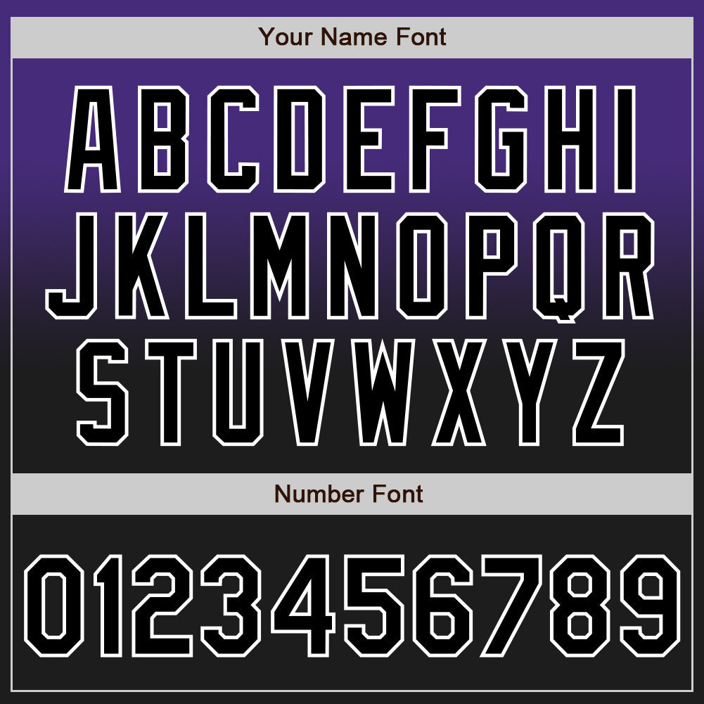 Custom Purple Black-White Authentic Fade Fashion Baseball Jersey baseball jersey product view 5