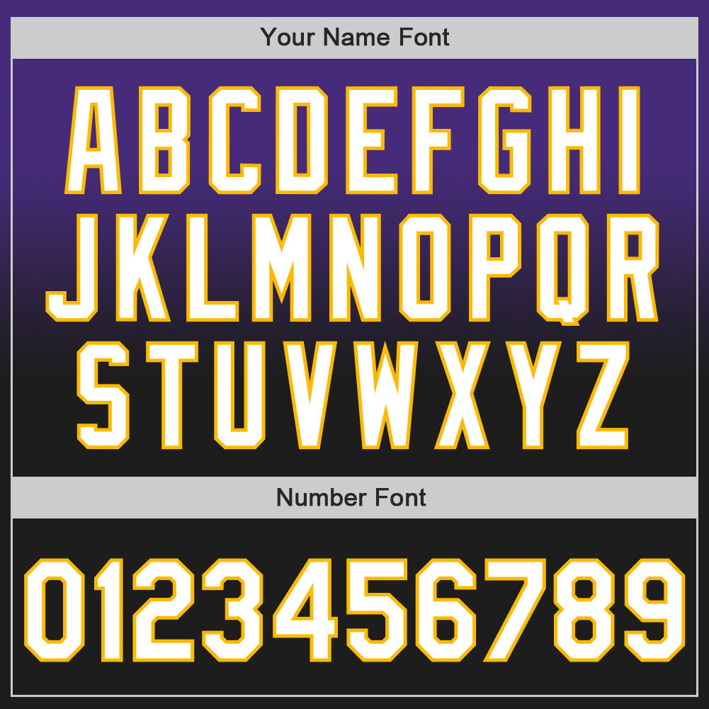 Custom Purple Black-Gold Authentic Fade Fashion Baseball Jersey baseball jersey product view 5