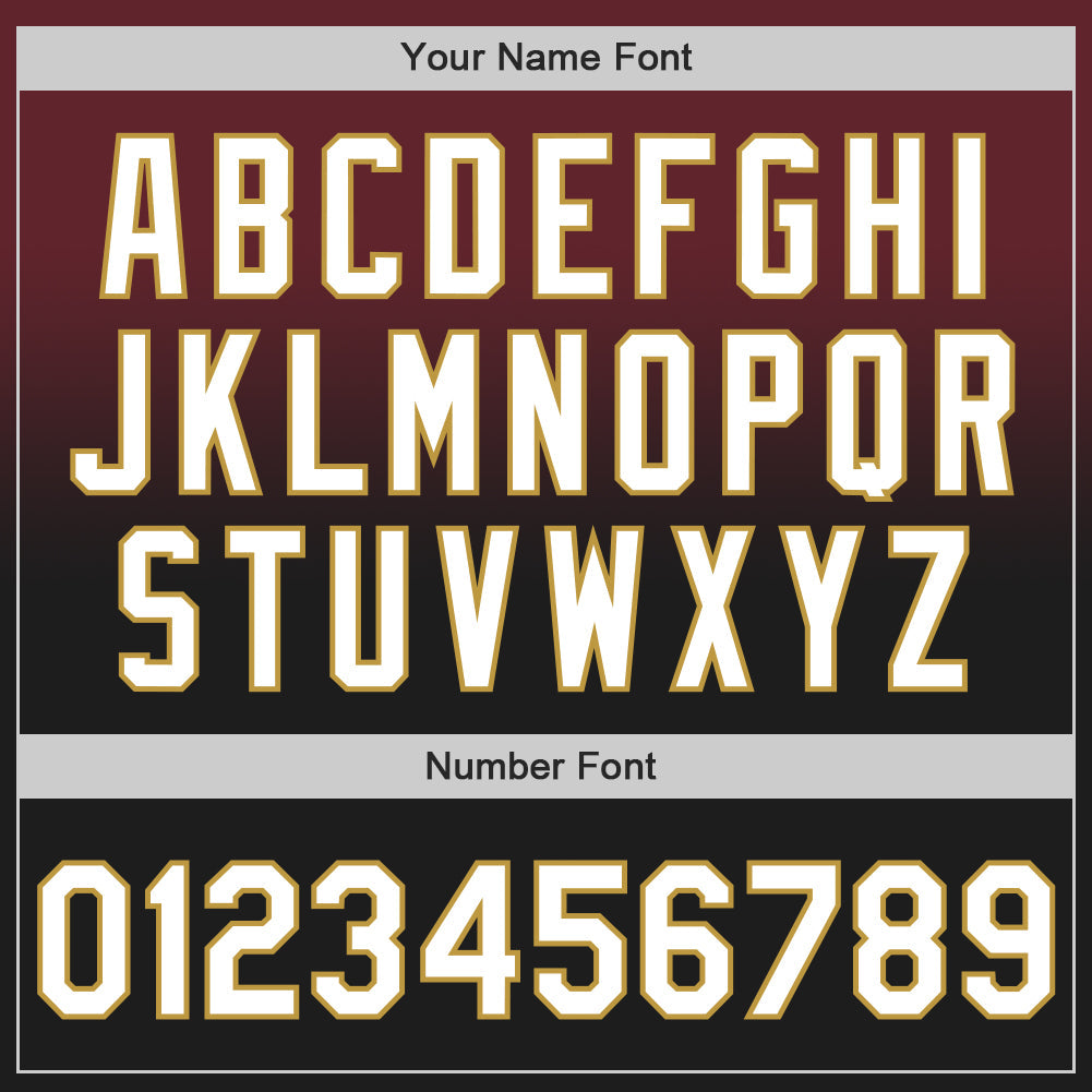 Custom Burgundy Black-Old Gold Authentic Fade Fashion Baseball Jersey baseball jersey product view 5