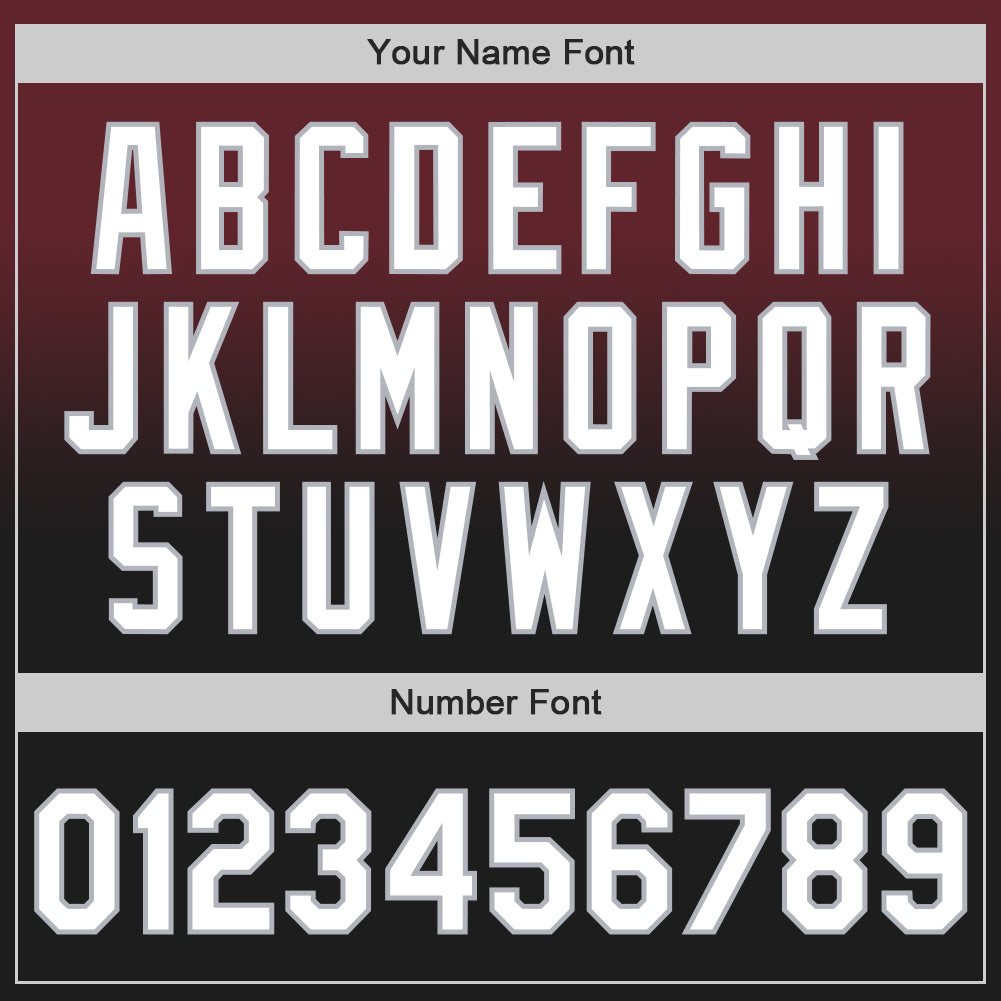 Custom Burgundy Black-Gray Authentic Fade Fashion Baseball Jersey baseball jersey product view 5