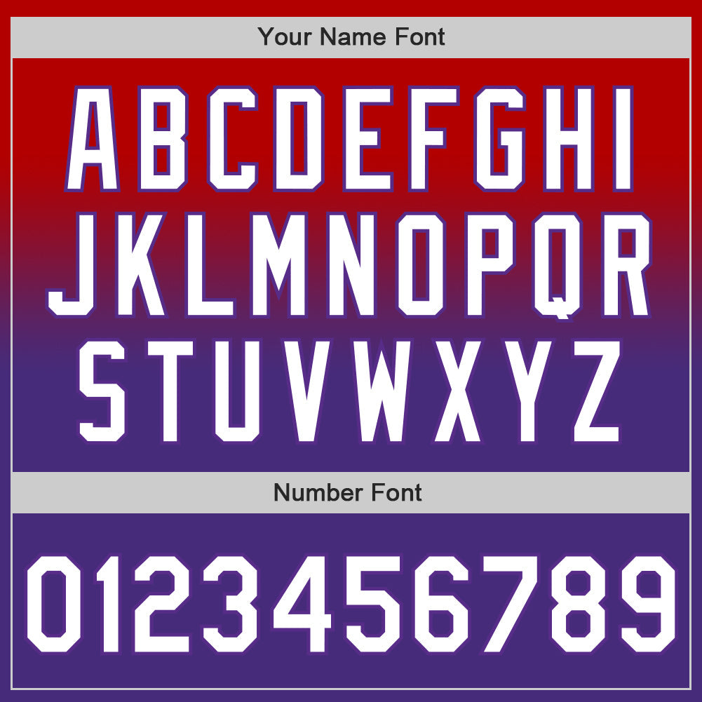 Custom Red White-Purple Authentic Fade Fashion Baseball Jersey baseball jersey product view 5