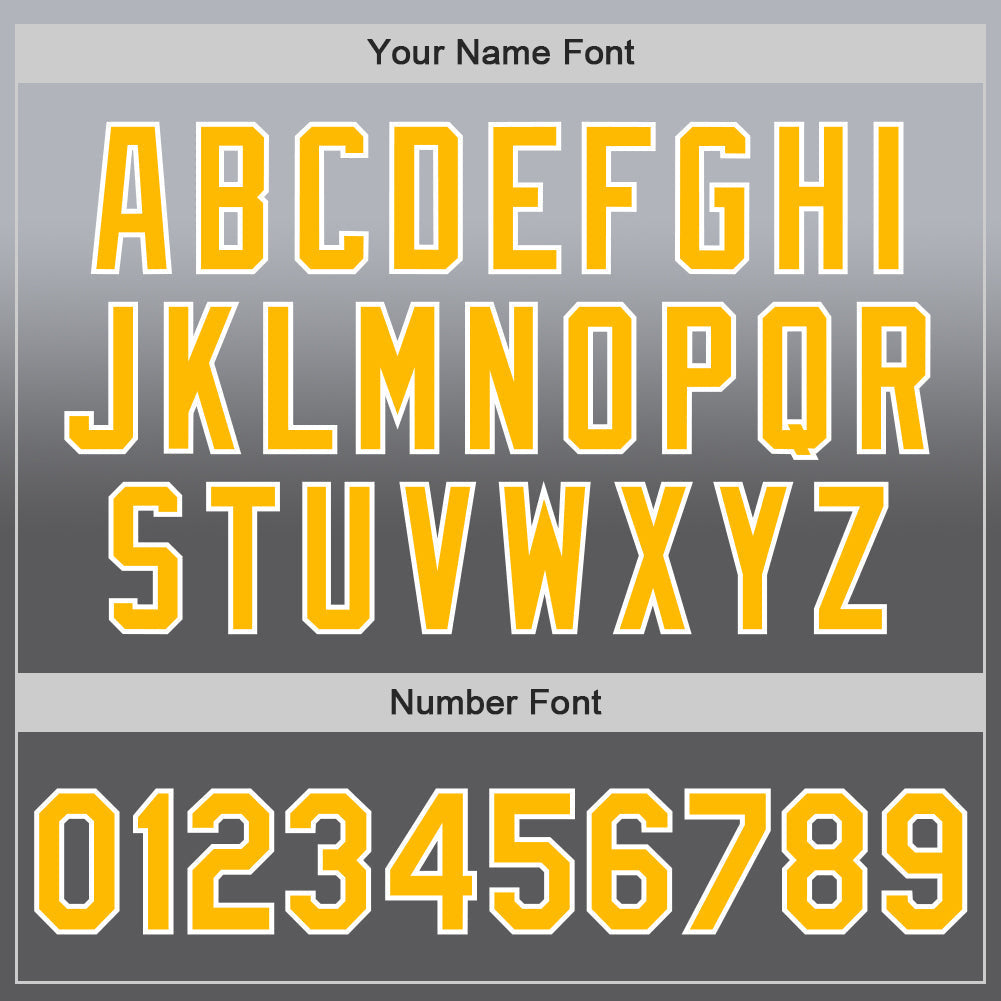 Custom Gray Gold Steel Gray-White Authentic Fade Fashion Baseball Jersey baseball jersey product view 5