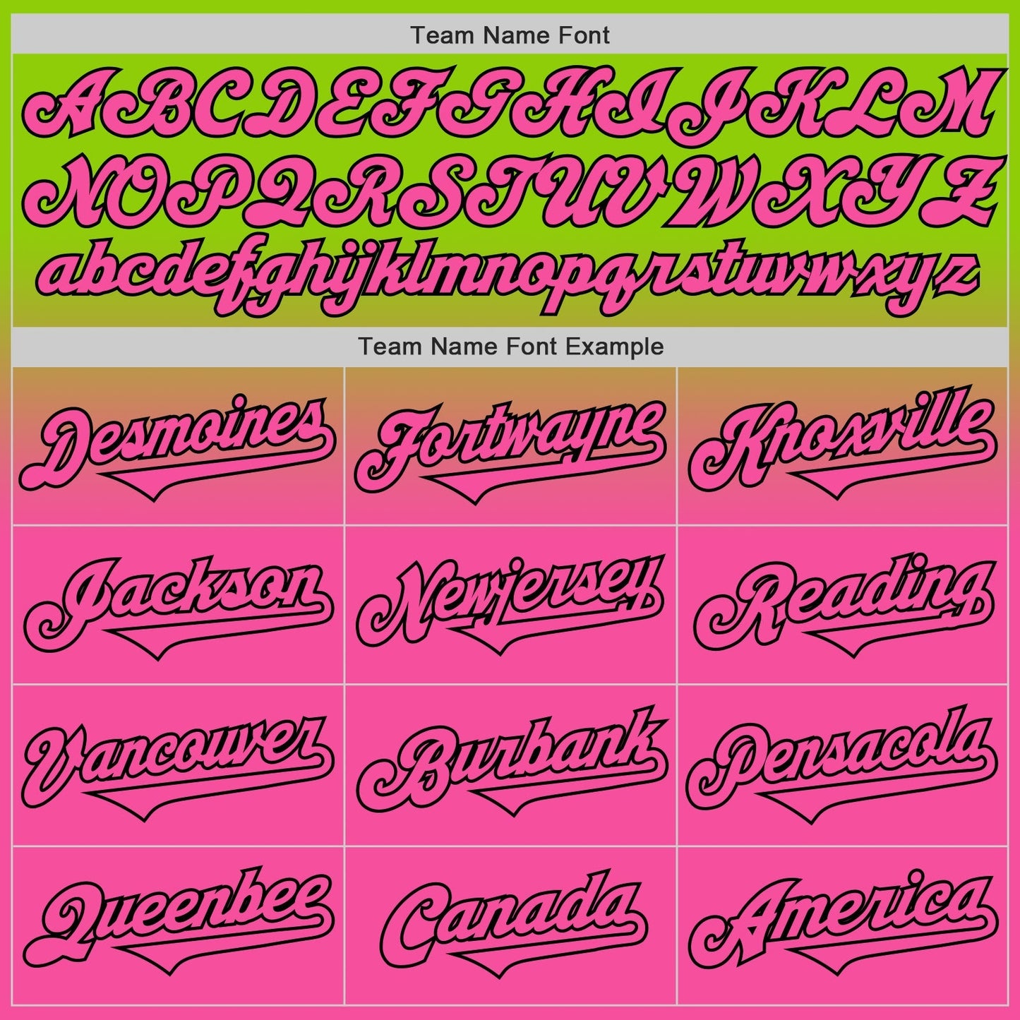 Custom Neon Green Pink-Black Authentic Fade Fashion Baseball Jersey baseball jersey product view 4