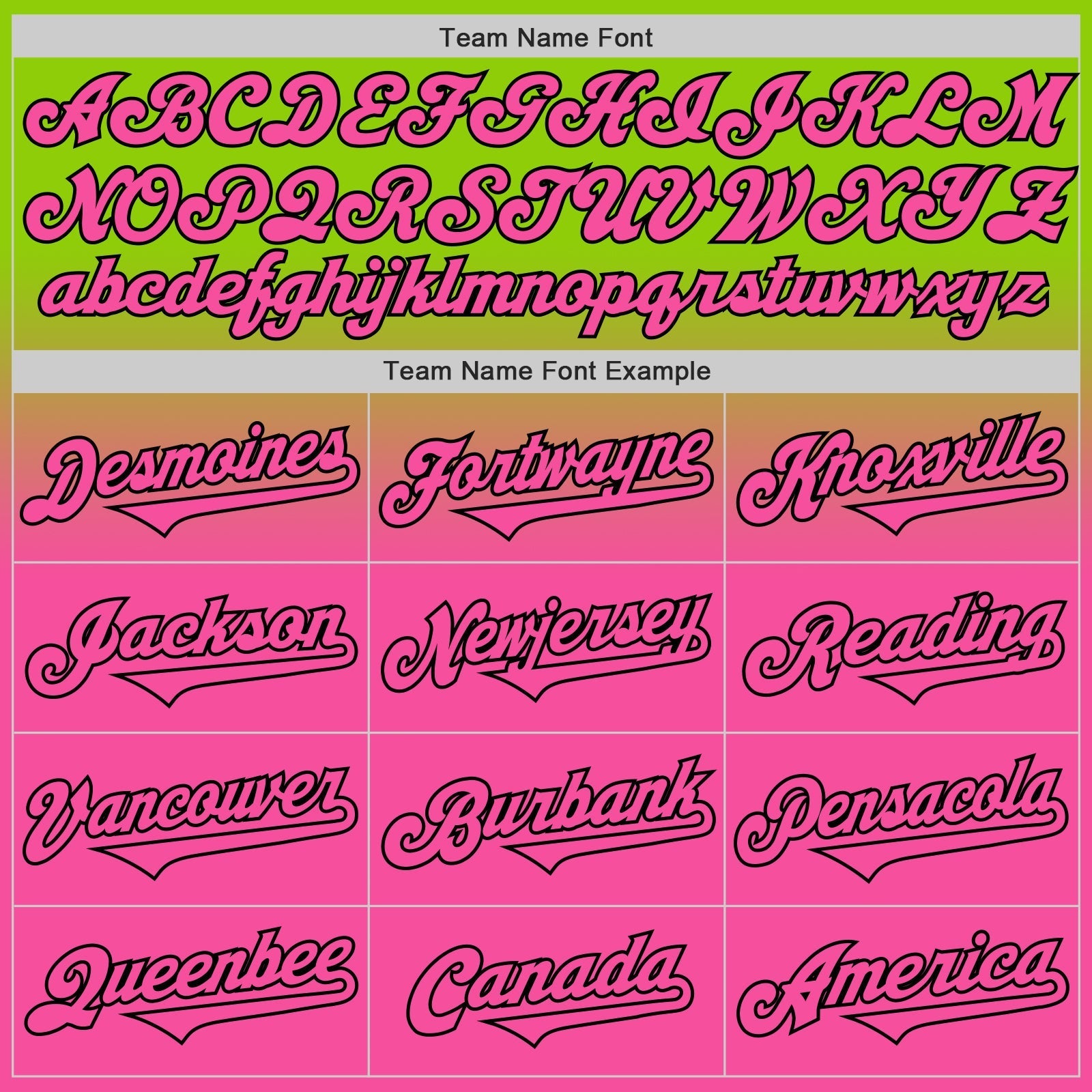 Custom Neon Green Pink-Black Authentic Fade Fashion Baseball Jersey baseball jersey product view 4