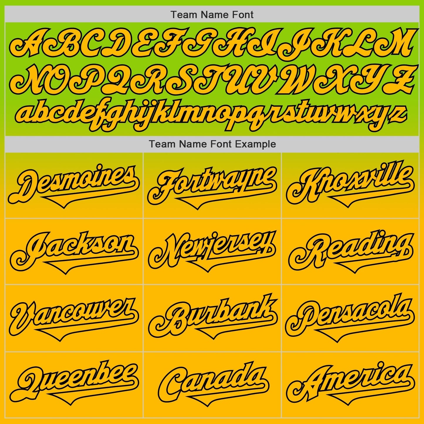 Custom Neon Green Gold-Black Authentic Fade Fashion Baseball Jersey baseball jersey product view 4