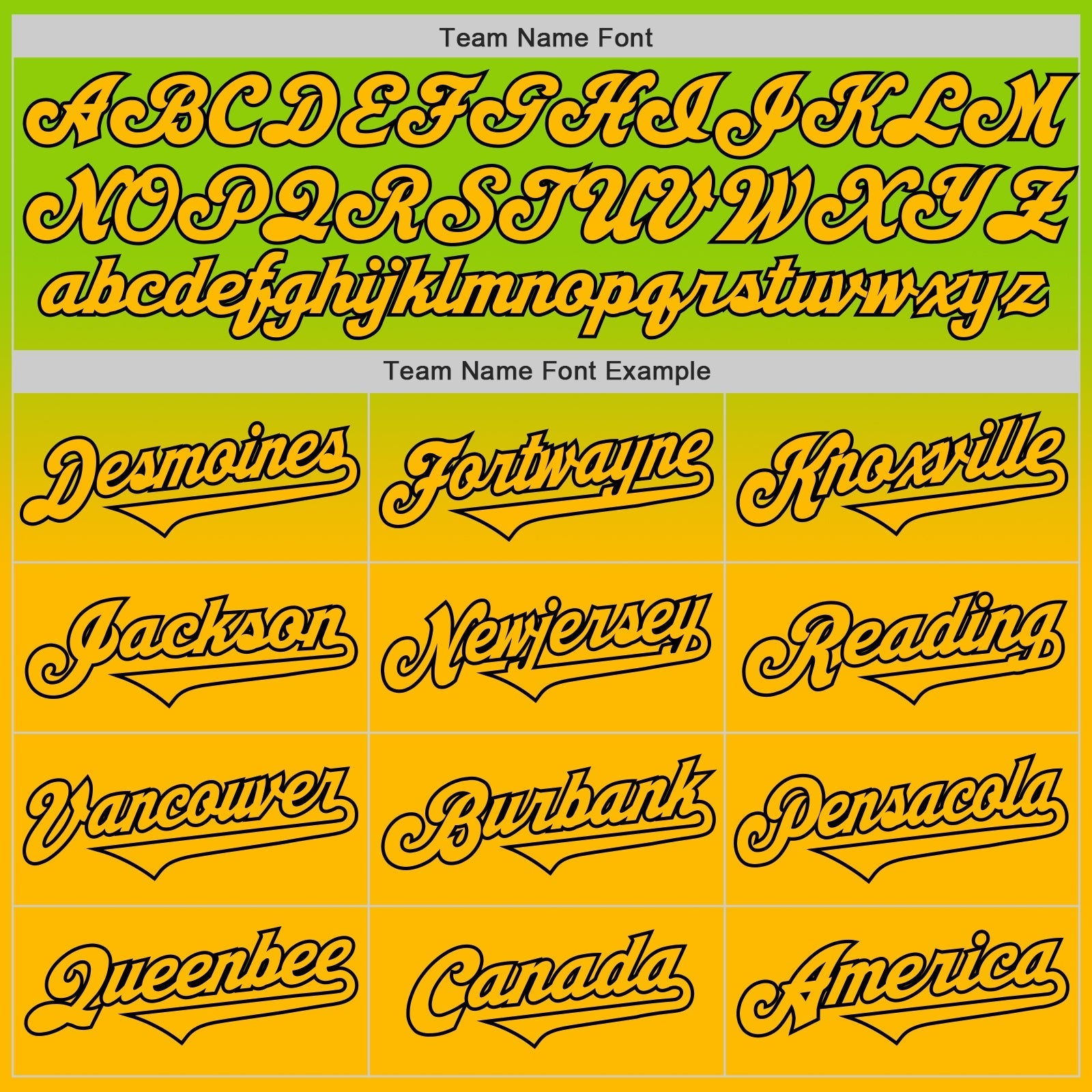 Custom Neon Green Gold-Black Authentic Fade Fashion Baseball Jersey baseball jersey product view 4