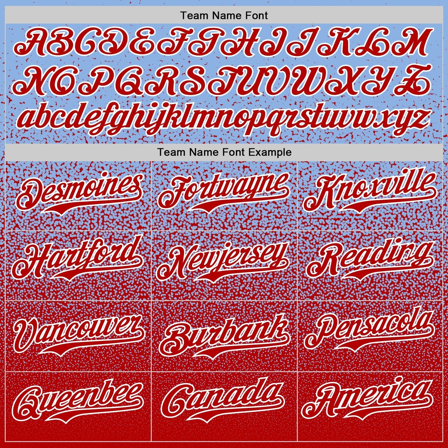 Custom Light Blue Red-White Fade Fashion Speckle Authentic Baseball Jersey baseball jersey product view 4