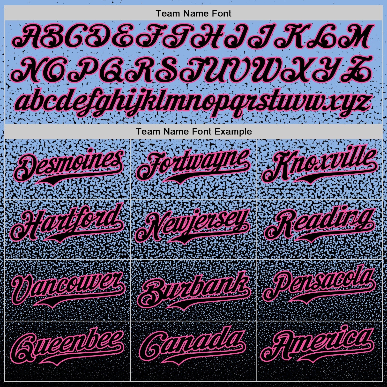 Custom Light Blue Black-Pink Fade Fashion Speckle Authentic Baseball Jersey baseball jersey product view 4