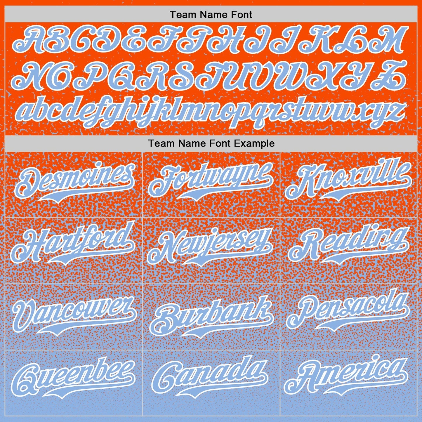 Custom Orange Light Blue-White Fade Fashion Speckle Authentic Baseball Jersey baseball jersey product view 4