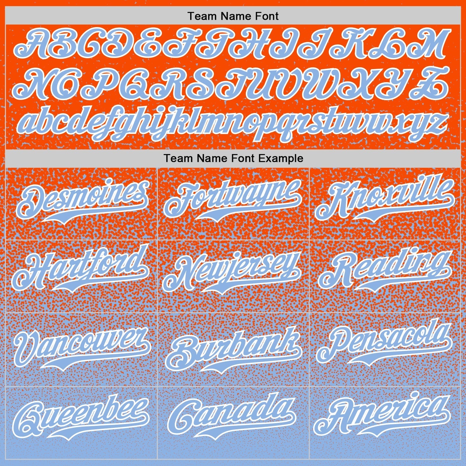 Custom Orange Light Blue-White Fade Fashion Speckle Authentic Baseball Jersey baseball jersey product view 4