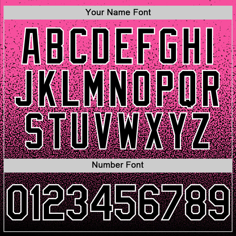 Custom Pink Black-White Fade Fashion Speckle Authentic Baseball Jersey baseball jersey product view 5