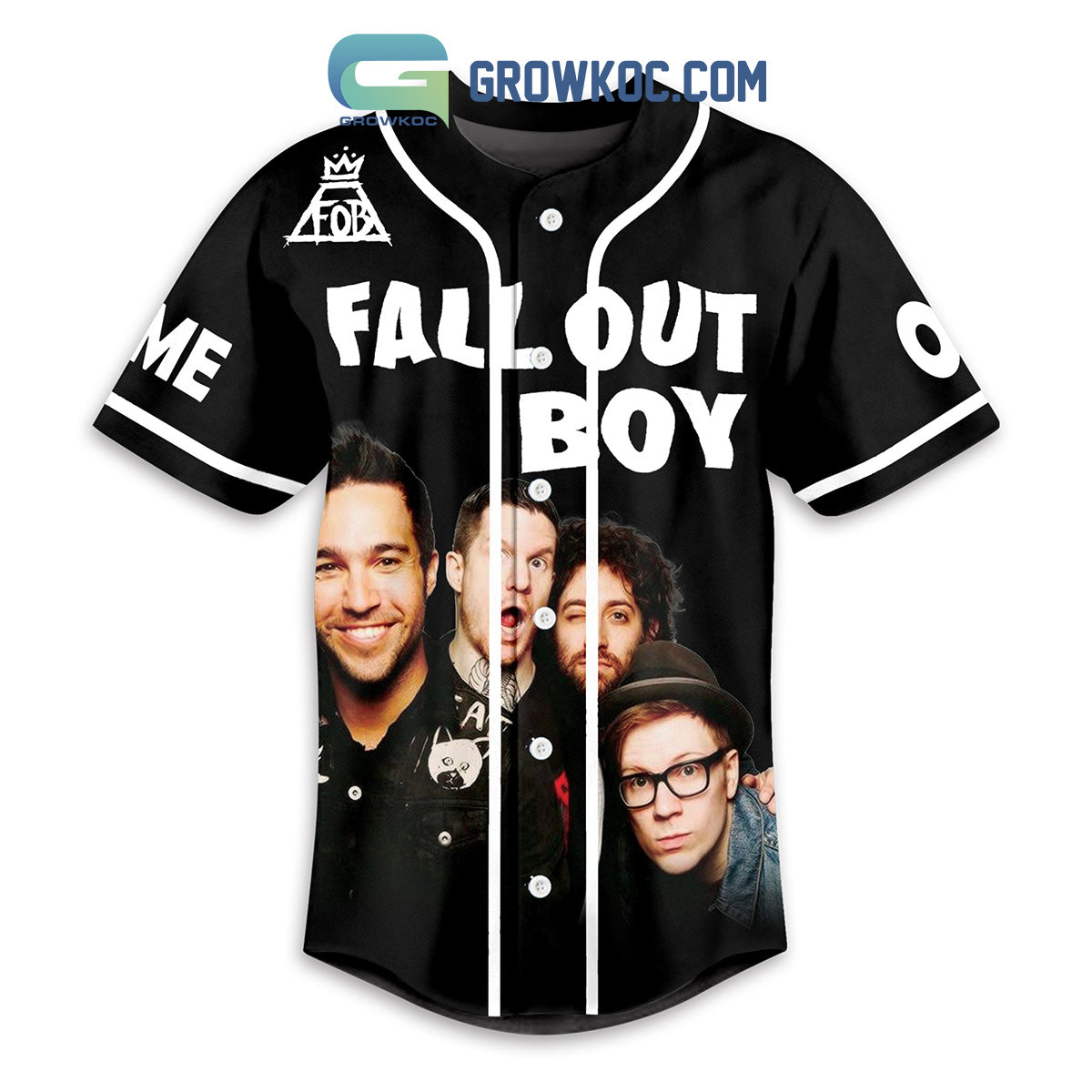 Fall Out Boy Happiness In Mistery Personalized Baseball Jersey baseball jersey product view 2