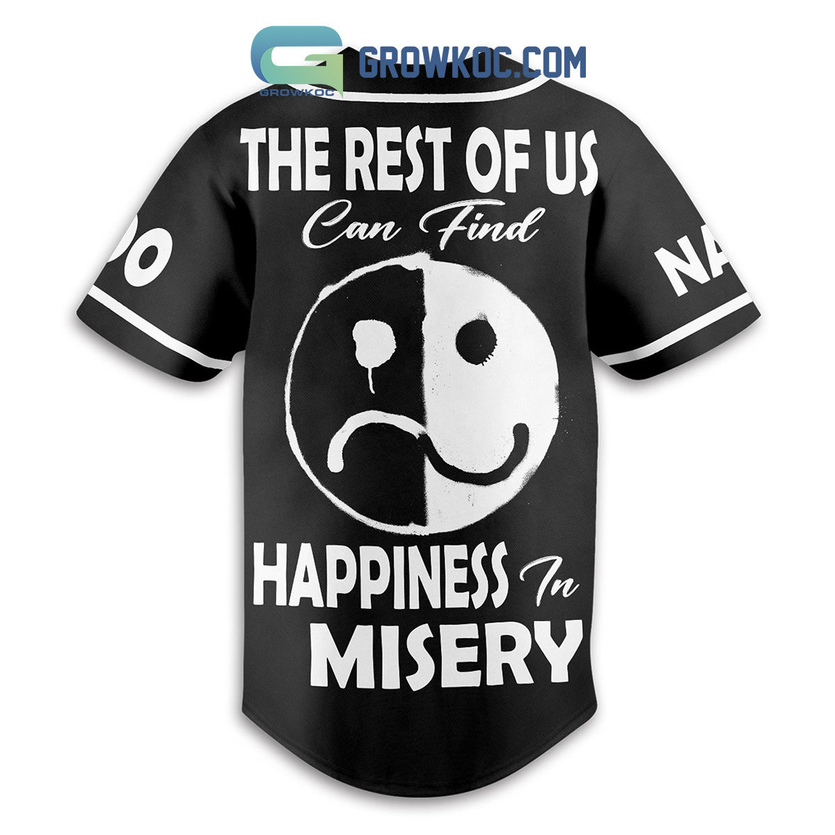 Fall Out Boy Happiness In Mistery Personalized Baseball Jersey baseball jersey product view 3