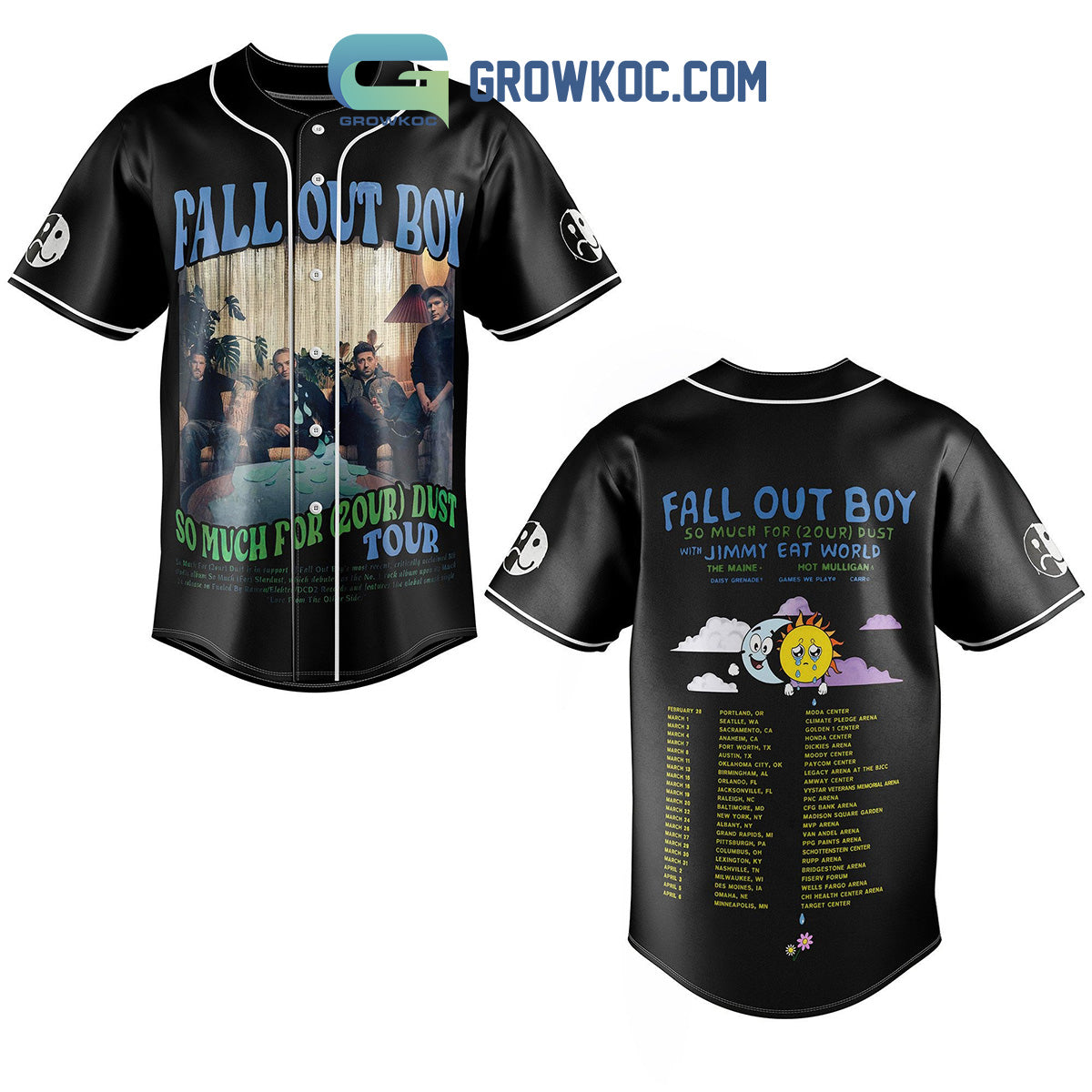 Fall Out Boy So Much For 20ur Dust With Jimmy Eat World Baseball Jersey baseball jersey product view 1