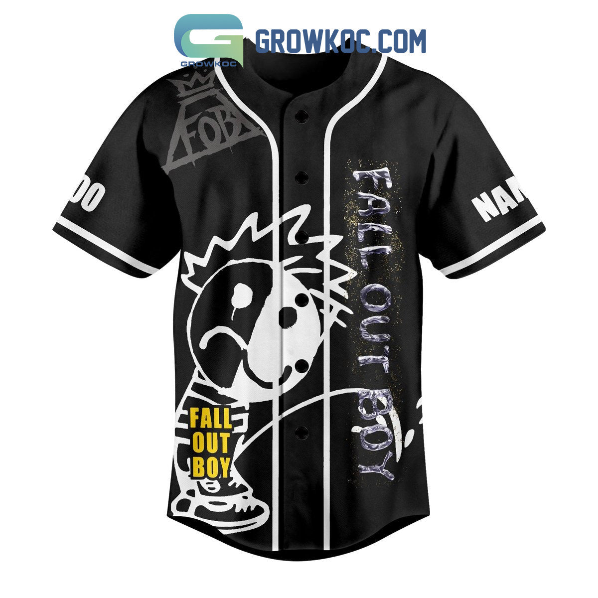 Fall Out Boy So Much For Stardust Personalized Baseball Jersey baseball jersey product view 2