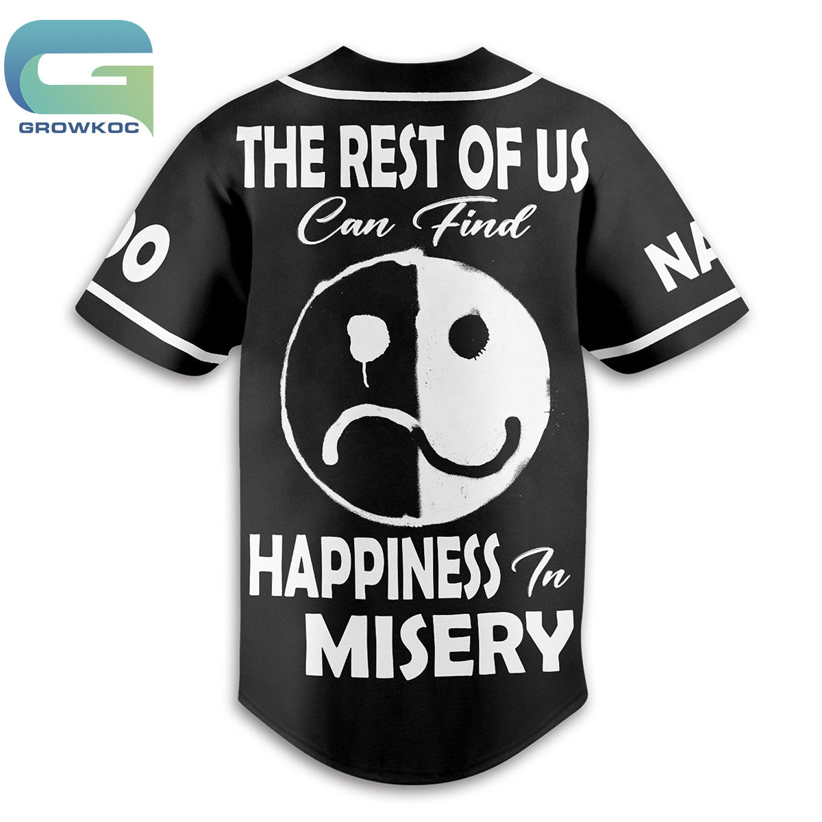 Fall Out Boy The Rest Of Us Can Find Happiness In Mysery Personalized Baseball Jersey baseball jersey product view 3