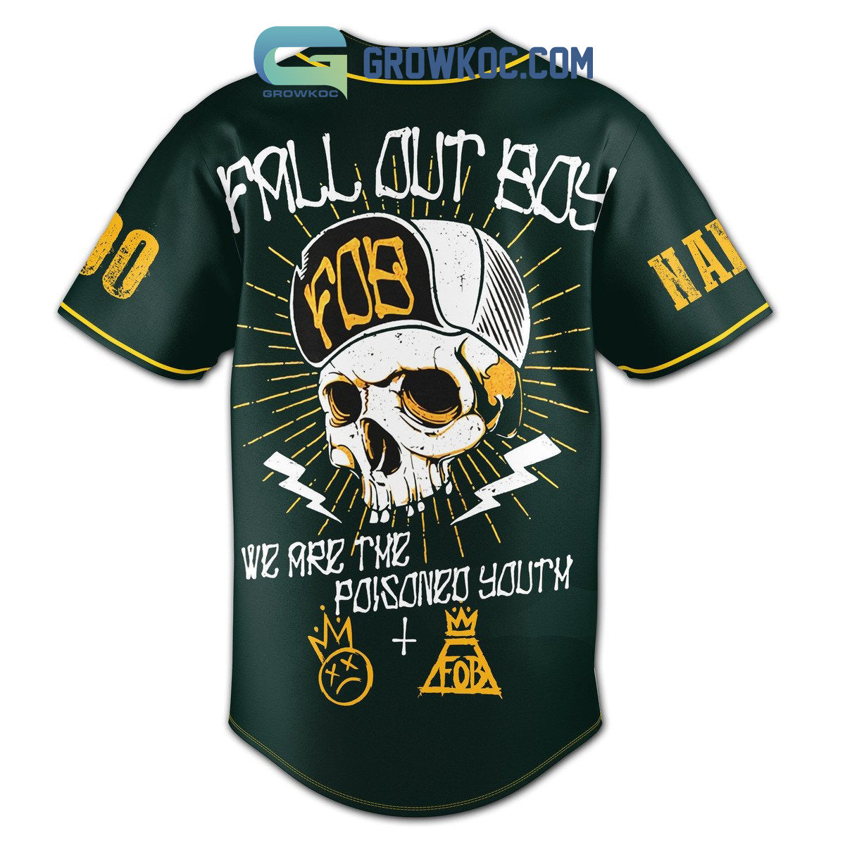 Fall Out Boy We Are The Poisoned Youtm Personalized Baseball Jersey baseball jersey product view 3