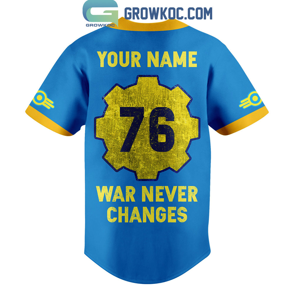 Fallout Shelter War Never Changes Personalized Baseball Jersey baseball jersey product view 2