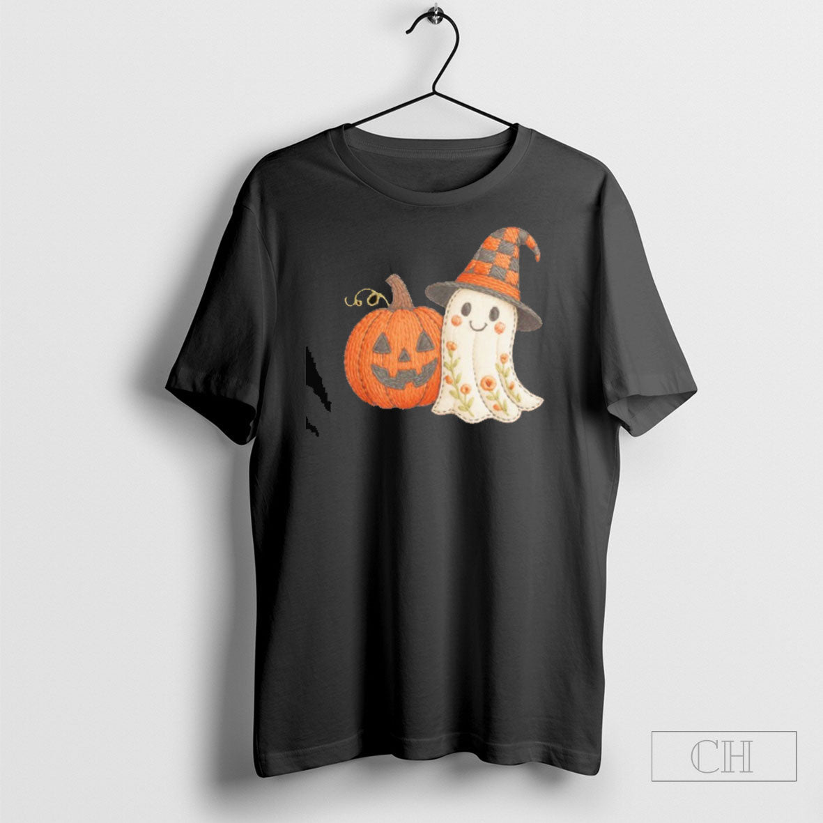 Faux Embroidery Haunted Friends Shirt Tee Unisex T-shirt, Sweatshirt, Hoodie, Long Sleeve Tee - T-Shirt, Sweatshirt, Hoodie