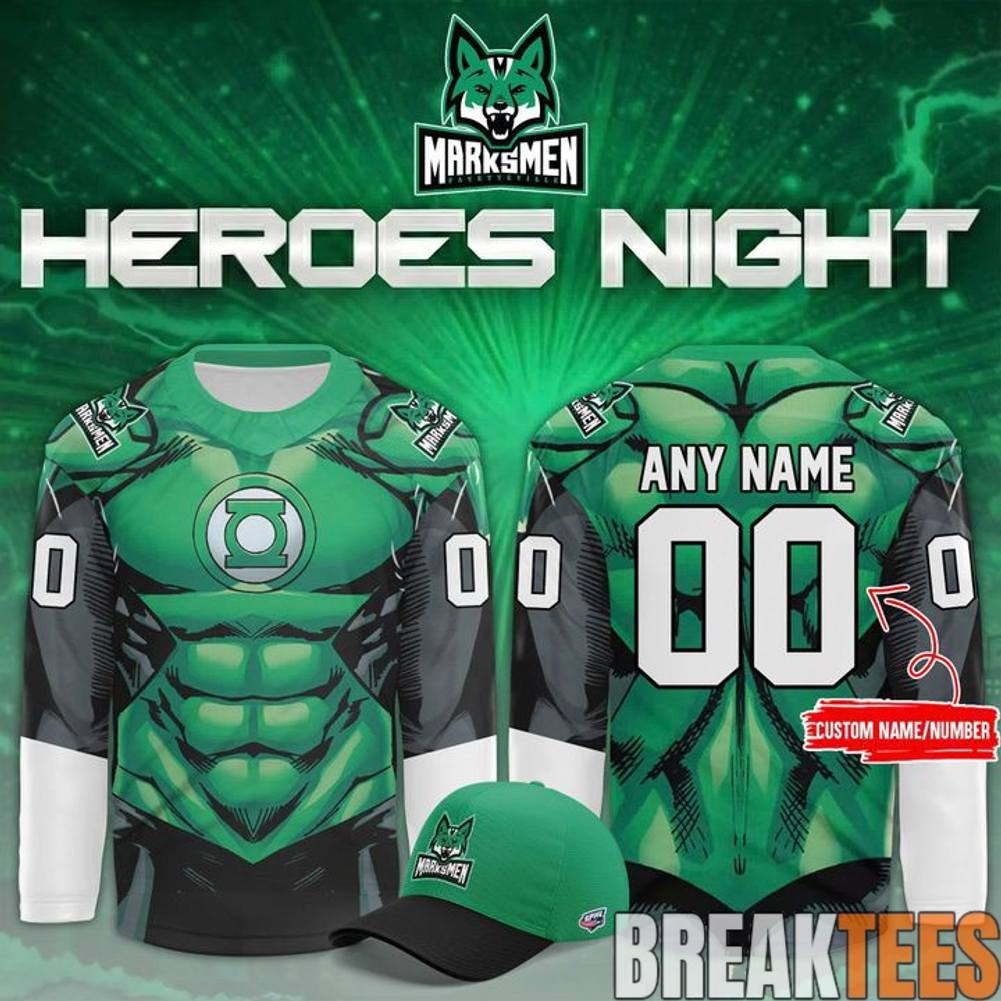 Fayetteville Marksmen x Heroes Night Hockey Jersey Unisex T-shirt, Sweatshirt, Hoodie, Long Sleeve Tee - T-Shirt, Sweatshirt, Hoodie