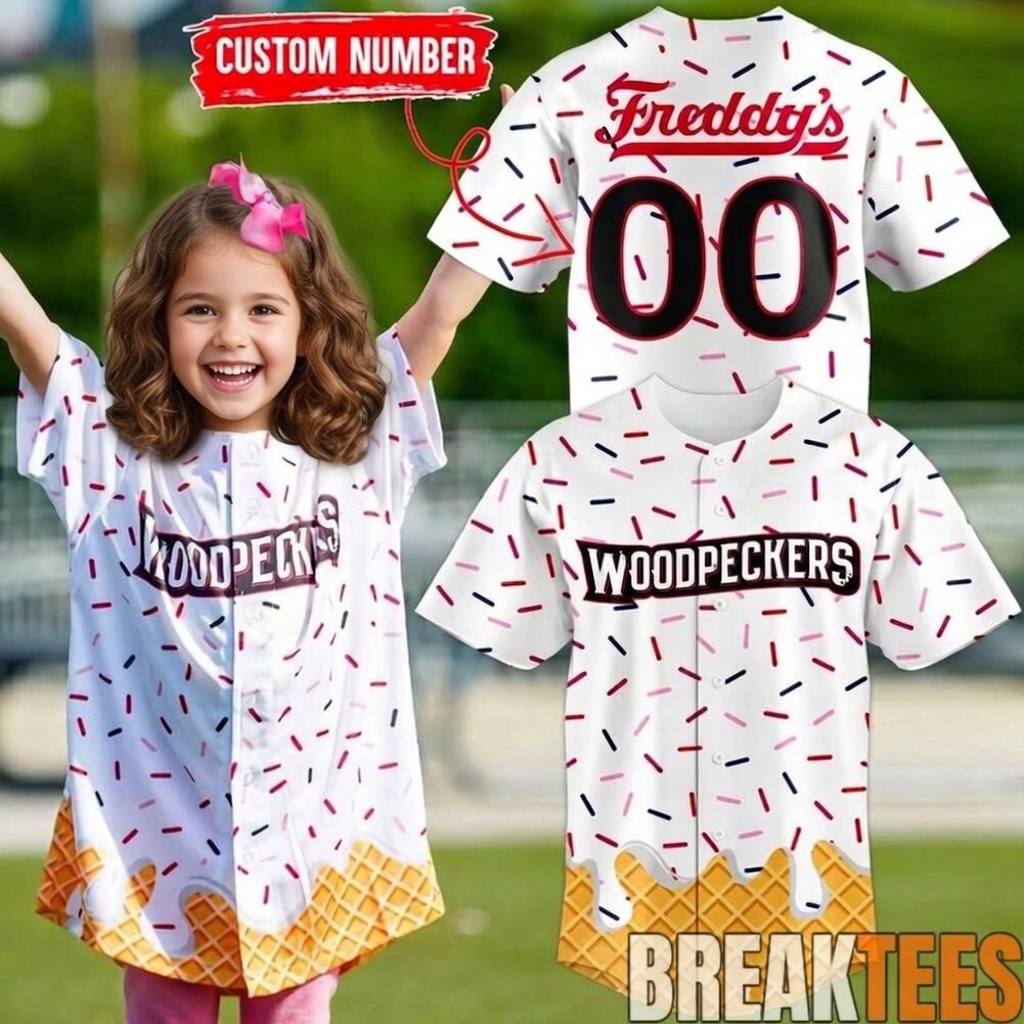 Fayetteville Woodpeckers 2026 Ice Cream Custom Baseball Jersey Unisex T-shirt, Sweatshirt, Hoodie, Long Sleeve Tee - T-Shirt, Sweatshirt, Hoodie