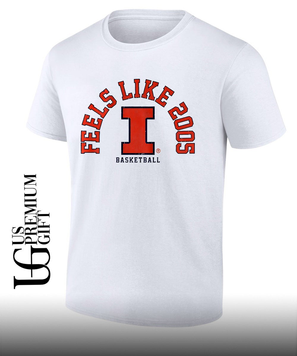 Feels Like 2005 Illinois Fighting Illini basketball logo shirt Unisex T-shirt, Sweatshirt, Hoodie, Long Sleeve Tee - T-Shirt, Sweatshirt, Hoodie