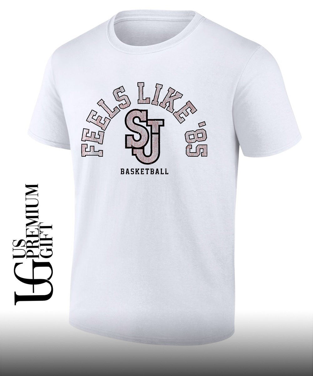 Feels Like 85 St Johns Red Storm mens basketball shirt Unisex T-shirt, Sweatshirt, Hoodie, Long Sleeve Tee - T-Shirt, Sweatshirt, Hoodie