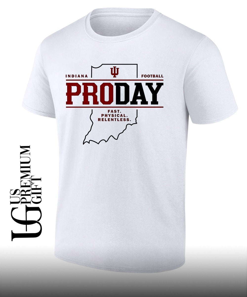 Fernando Mendoza Indiana Pro Day Football State Map shirt Unisex T-shirt, Sweatshirt, Hoodie, Long Sleeve Tee - T-Shirt, Sweatshirt, Hoodie