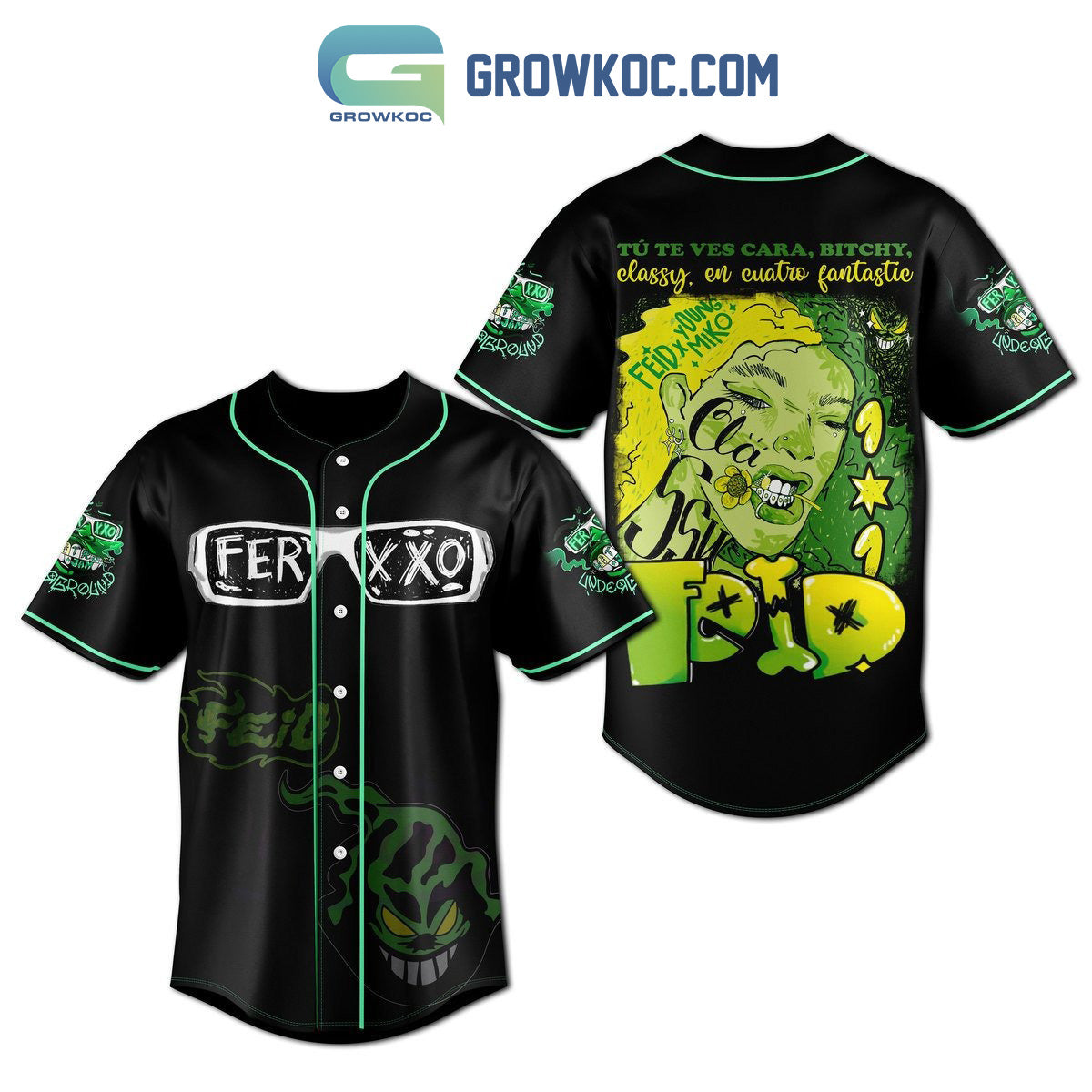 Ferxxo Tour 2023 Baseball Jersey baseball jersey product view 1