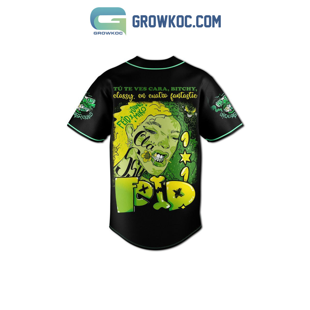 Ferxxo Tour 2023 Baseball Jersey baseball jersey product view 3