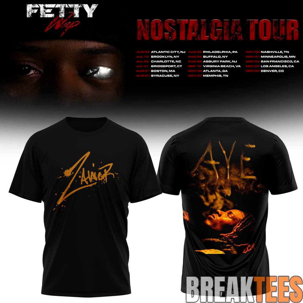 Fetty Wap Nostalgia Tour 2026 Shirt Unisex T-shirt, Sweatshirt, Hoodie, Long Sleeve Tee - T-Shirt, Sweatshirt, Hoodie