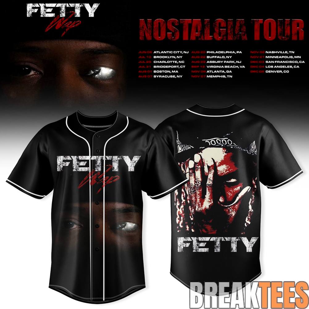 Fetty Wap Nostalgia Tour 2026 Special Jersey Unisex T-shirt, Sweatshirt, Hoodie, Long Sleeve Tee - T-Shirt, Sweatshirt, Hoodie