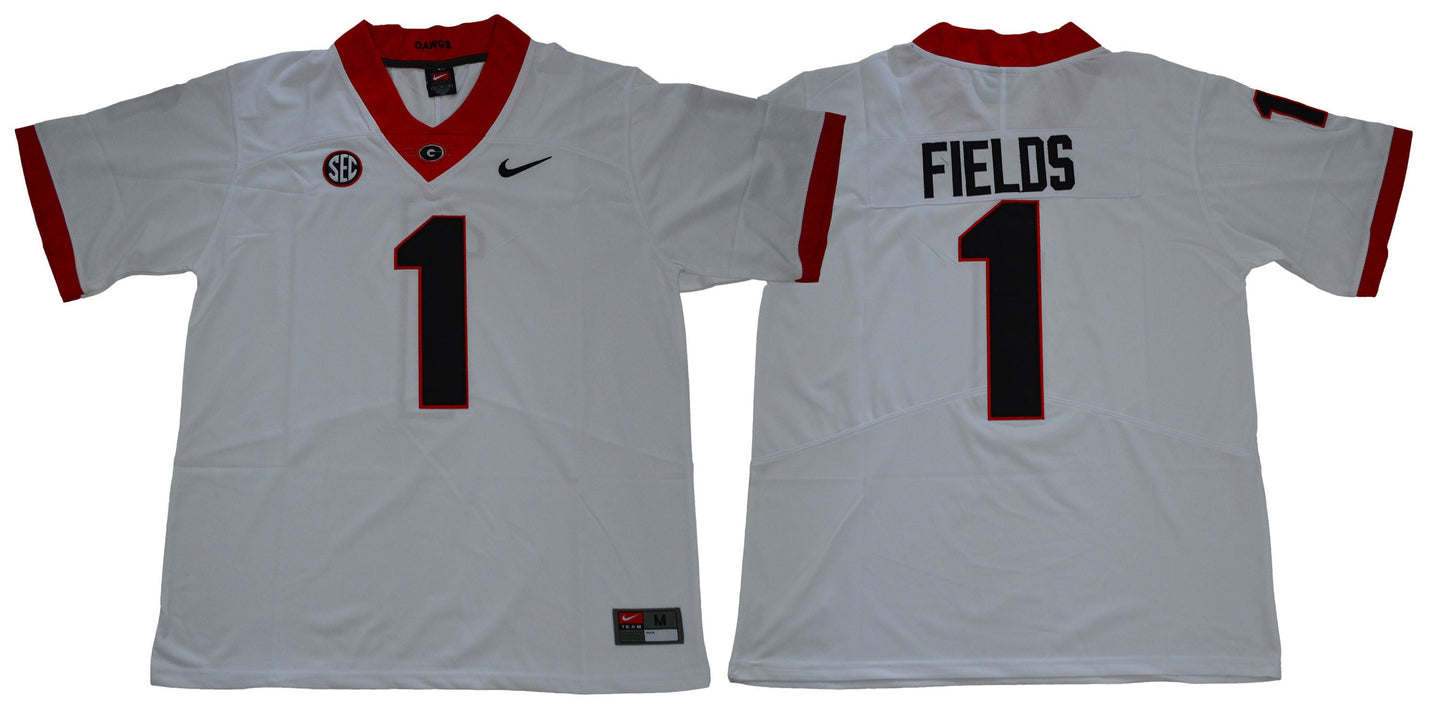 Fields 1 Legend White College Football Jersey football jersey product view 1