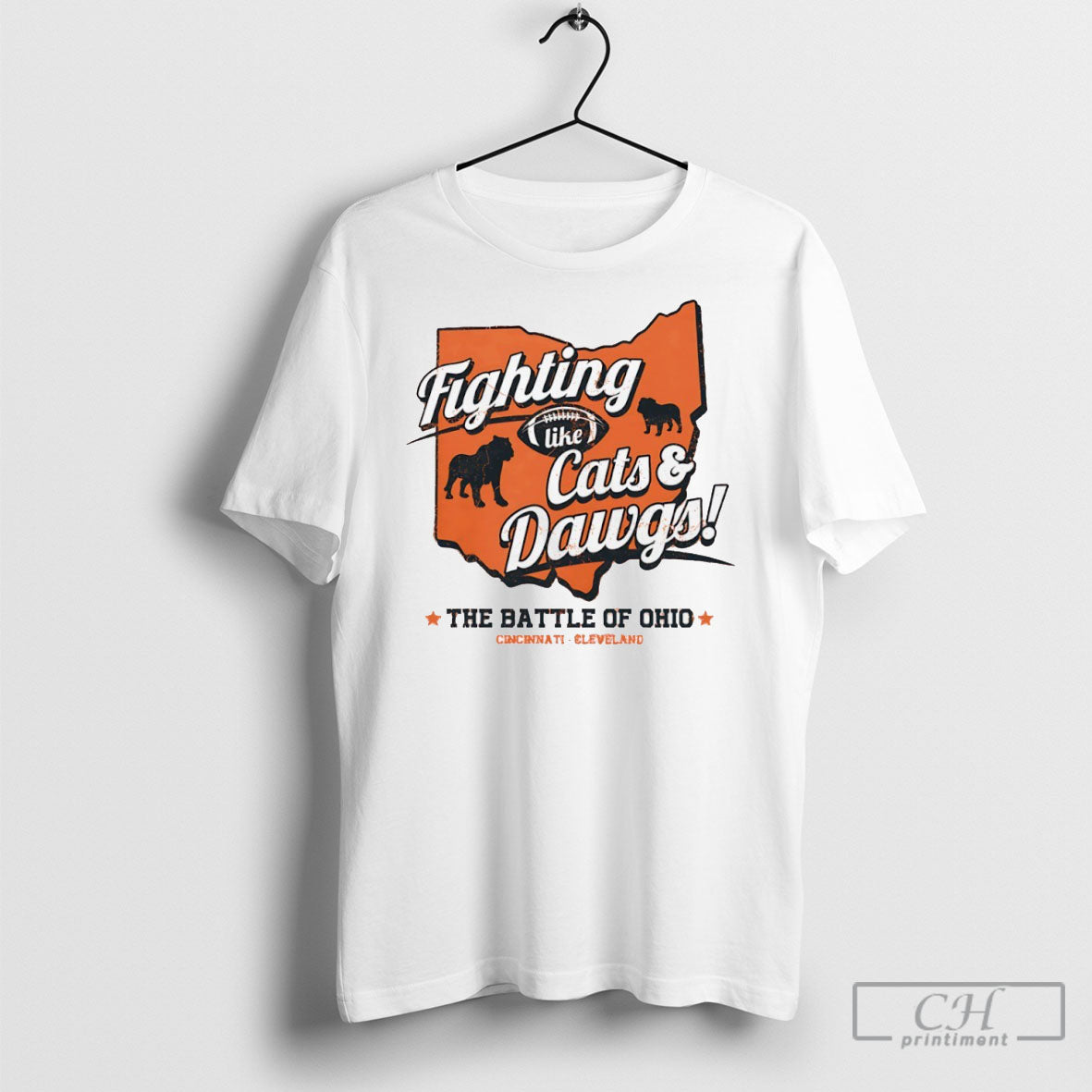 Fighting Like Cats And Dawgs The Battle Of Ohio Cincinnati Vs Cleveland Shirt Tee Unisex T-shirt, Sweatshirt, Hoodie, Long Sleeve Tee - T-Shirt, Sweatshirt, Hoodie