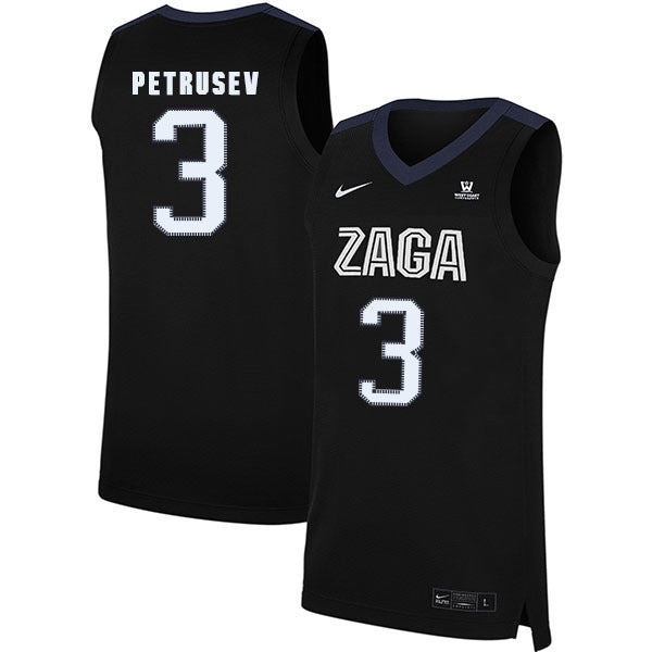 Filip Petrusev 3 Black College Football Jersey football jersey product view 1