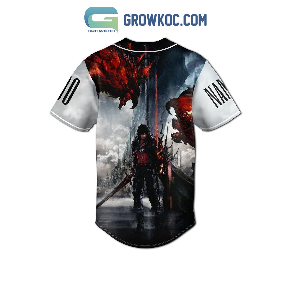 Final Fantasy XVI Personalized Baseball Jersey baseball jersey product view 1