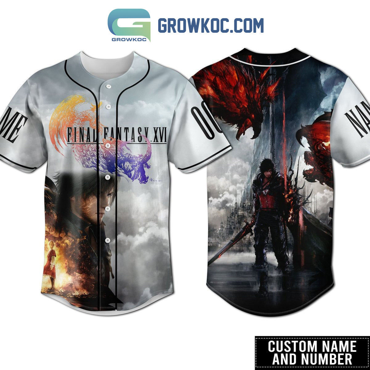 Final Fantasy XVI Personalized Baseball Jersey baseball jersey product view 2