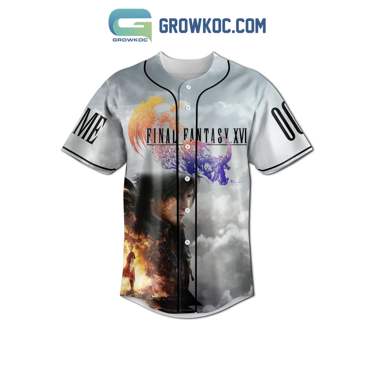 Final Fantasy XVI Personalized Baseball Jersey baseball jersey product view 3
