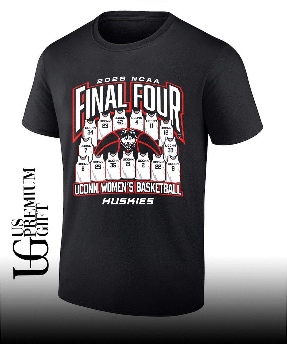 Final Four UConn Huskies Womens basketball NCAA 2026 Jersey shirt Unisex T-shirt, Sweatshirt, Hoodie, Long Sleeve Tee - T-Shirt, Sweatshirt, Hoodie