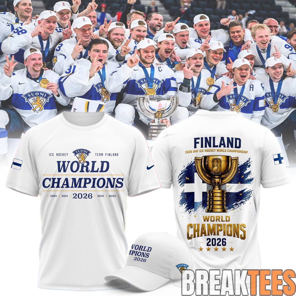 Finland 2026 IIHF Ice Hockey World Champions Shirt Unisex T-shirt, Sweatshirt, Hoodie, Long Sleeve Tee - T-Shirt, Sweatshirt, Hoodie