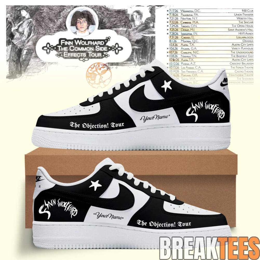 Finn Wolfhard The Common Side Effects Tour 2026 Custom Air Force 1 Sneaker Unisex T-shirt, Sweatshirt, Hoodie, Long Sleeve Tee - T-Shirt, Sweatshirt, Hoodie