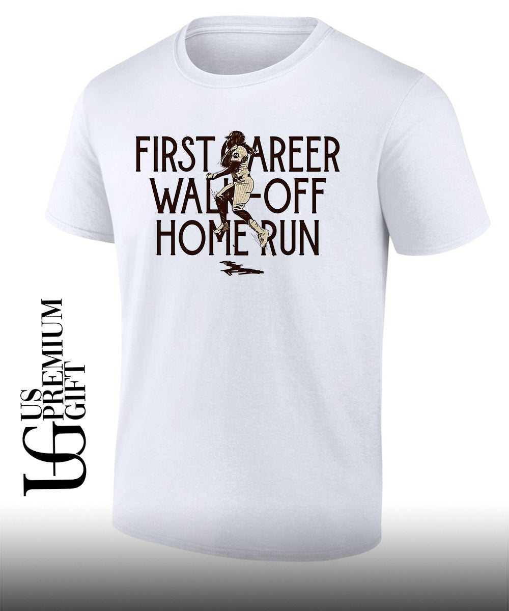 First Career Walk-Off Home Run San Diego Padres baseball signature shirt Unisex T-shirt, Sweatshirt, Hoodie, Long Sleeve Tee - T-Shirt, Sweatshirt, Hoodie